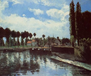  pon Lienzo - la esclusa en pontoise Camille Pissarro